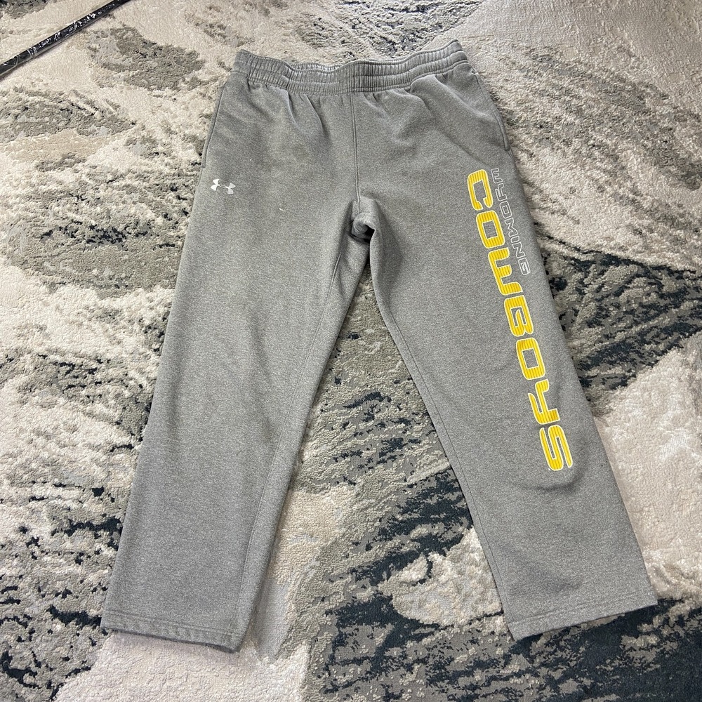 Under Armour Y2K Football Wyoming Cowboys Baggy Sweatpants Sz L NCAA Loose Fit‎